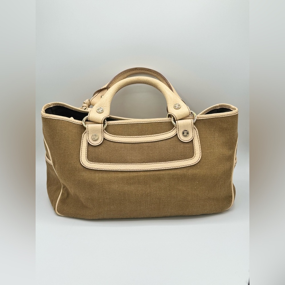 Celine Boogie Canvas Leather Handbag - Picture 13 of 14